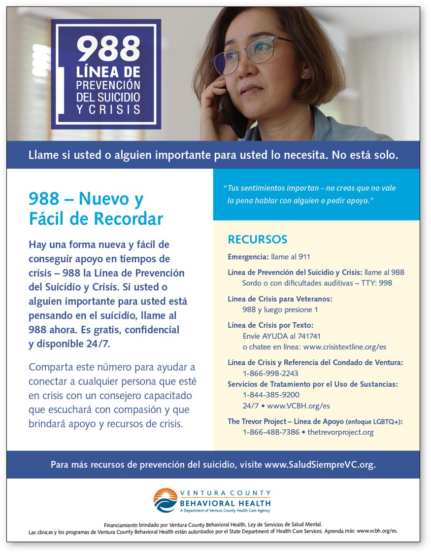 988 Linea de Prevencion del Suicidio y Crisis